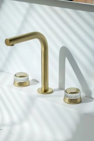Смеситель на столешницу Boheme AURA на 3 отв. MAT GOLD 152-MG-A