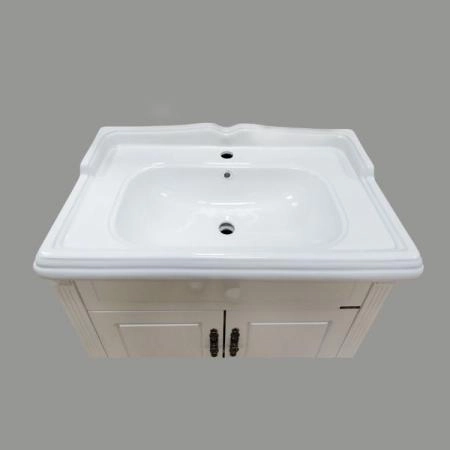 Тумба с раковиной Comforty Палермо-80 белый глянец