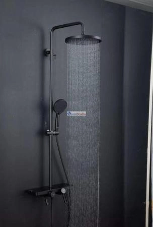 Душевая система Gappo G2496-26 черный матовый с изливом