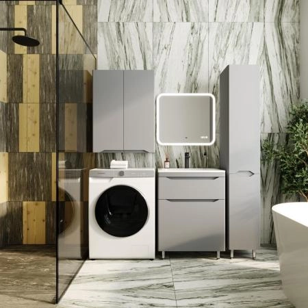 Тумба напольная Style Line Марелла 60 (2 ящ.) Люкс антискрейтч серый, PLUS
