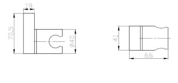 Держатель для душа поворотный ESKO, черный SH405BL черный