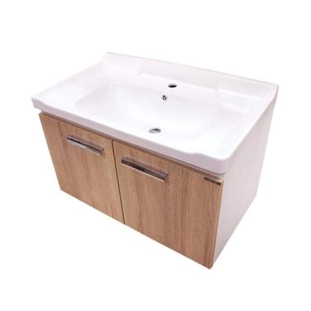 Тумба с раковиной Comforty Рига-80 дуб сонома