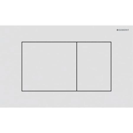 Geberit Sigma40 Клавиша для двойного смыва, квадратная: Белый матовый