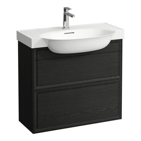 Laufen New Classic Тумба с раковиной 77.5x31.5x67.5см., подвесная, 2 ящика, цвет: черный дуб