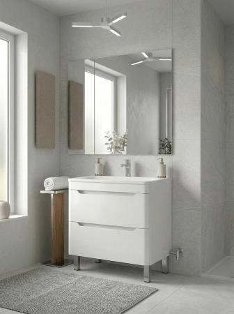 Напольная тумба Uperwood Ocean TOceanF80w2 80 см белая 2 ящика
