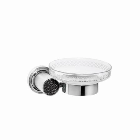 Мыльница Boheme настенная ROYALE CRISTAL BLACK ХРОМ 10923-CR-B