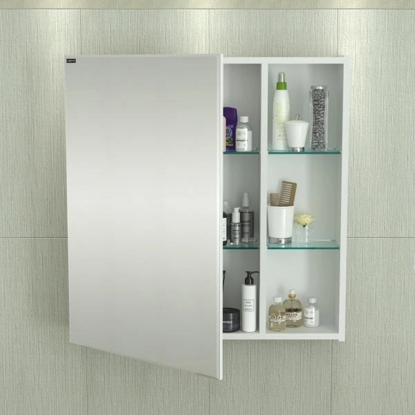 Универсальный зеркальный шкаф Санта  Дублин 70  л/пр