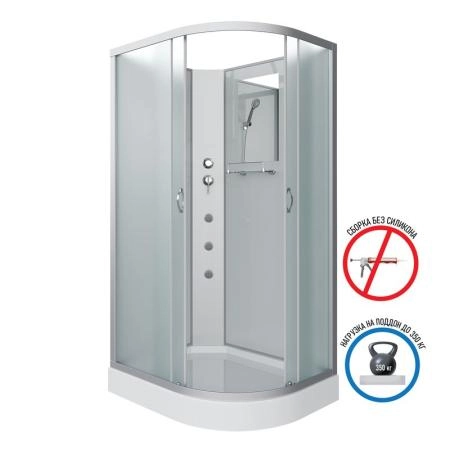 Душевая кабина Niagara NG-3312-14LBKG 1200х800х2000 низкий поддон 13см стекло матовое