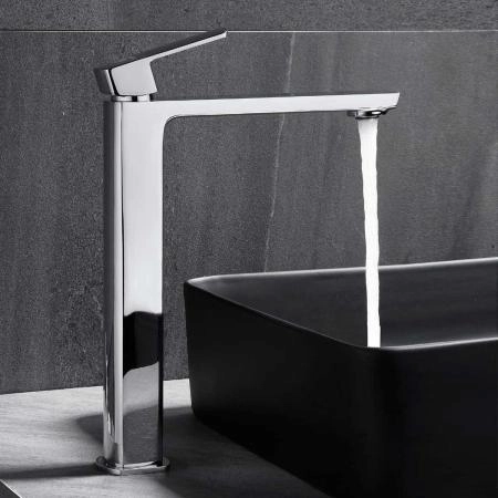 Смеситель высокий для раковины Vincea Next VBF-1N2CH однорычажный, хром