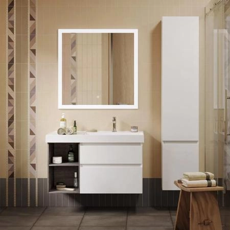 Раковина Kerama Marazzi CUBO КУБО CU.wb.90Rh правая подвесная\мебельная 90, белая глянцевая