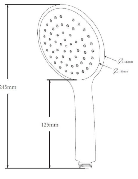 Ручной душ ESKO 1-режимный SCU851 хром
