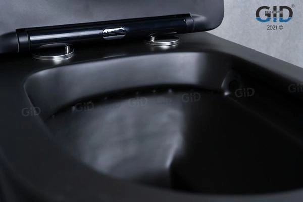 Унитаз Gid Tr2130bm 48 см подвесной безободковый микролифт черный матовый