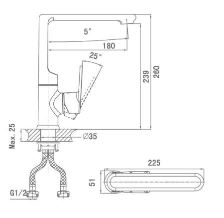 Смеситель для кухни D&K Rhein Speyer (DA1312401)