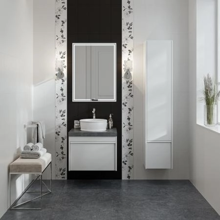 Тумба Kerama Marazzi MODULA МОДУЛА MO.60.1+1\WHT подвесная 60 с ящиком 1+1, белая глянцевая
