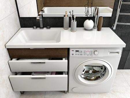 Раковина над стиральной машиной Madera Kamilla 120, левая