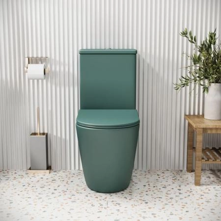 Унитаз Grossman GR-4480OLMS Color (620*365*810) ЗЕЛЕНЫЙ МАТОВЫЙ напольный Безободковый