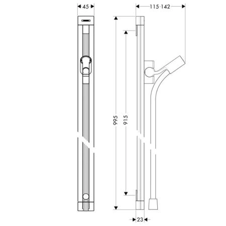 Hansgrohe Unica E Душевая штанга 99.5см., цвет: хром