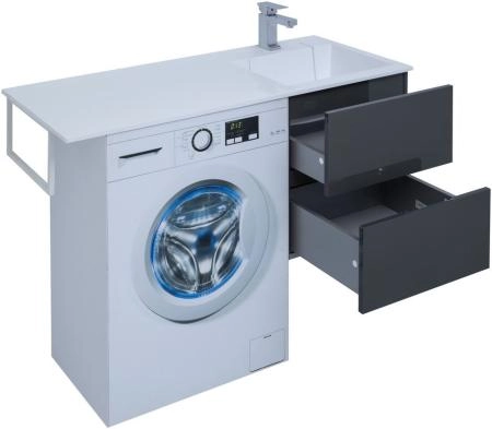 Тумба под раковину Aquanet Алвита 48 серый антрацит