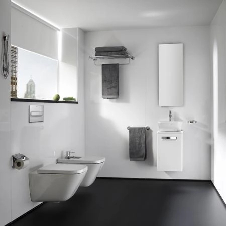 Roca The Gap Square Унитаз подвесной 35x54см, безободковый, цвет: белый