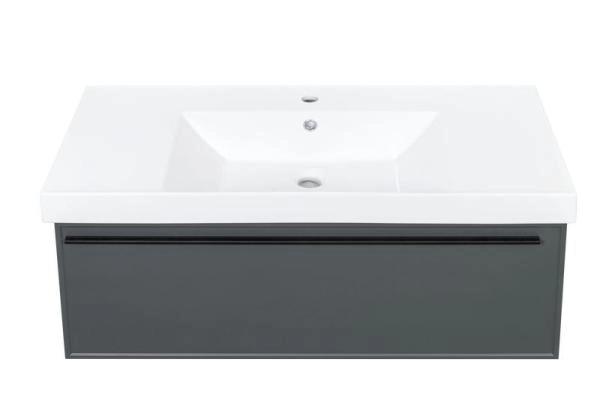 Тумба под раковину LA FENICE Elba Grigio серый 100 FNC-01-ELB-G-100 серый матовый зелёный матовый