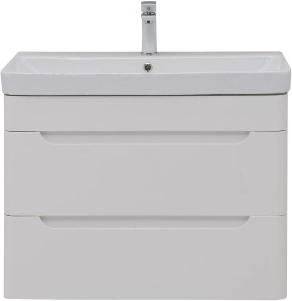 Тумба под раковину Aquanet София 80 белый глянец (2 ящика)