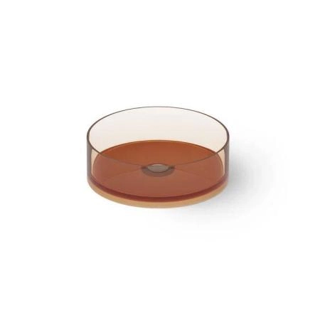 Dea Design Washbasins Раковина 30х30х14см., накладная, без отв., Glasstech, прозрачная смола, цвет: Sunset R1