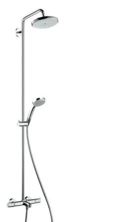 Душевая система Hansgrohe Croma 220 Showerpipe 27223000, термостат, на ванну, хром