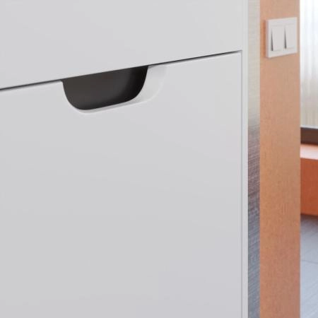 Тумба под раковину для ванной Uperwood Modul 60 см, подвесная, матовая, белая/графит