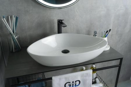 Раковина Gid N9062 67x44 на столешницу белая