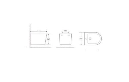 Биде подвесное Koller Pool ORION антибактериальное покрытие