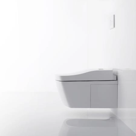 Toto Neorest AC Унитаз подвесной 42.3x66.6x41см, безободковый, CeFiONtect, Tornado Flush, с сиденьем Washlet, цвет: белый