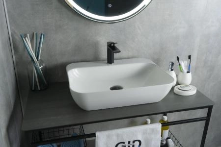 Раковина Gid N9047 55x42 на столешницу белая