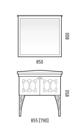 Зеркало Corozo Таормина 85