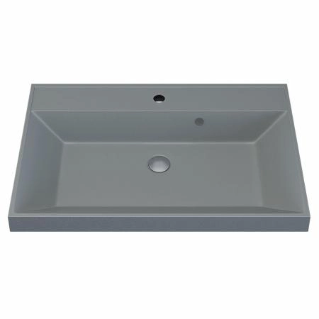 Раковина кварцевая Uperwood Classic Quartz 70 см, серая матовая, платина