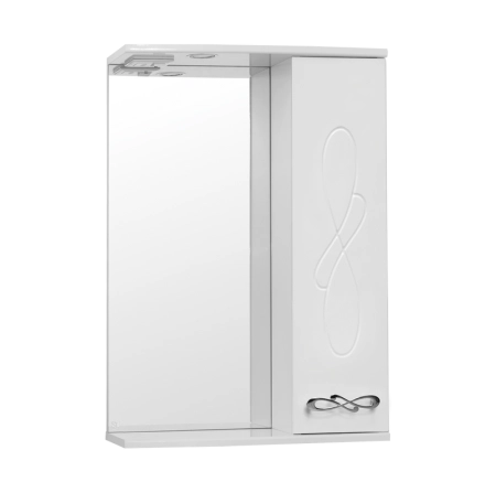 Зеркальный шкаф Style Line Elfante Венеция 65/С с подсветкой, белый