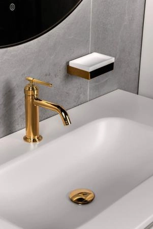 Мыльница Boheme настенная Qubic Gold 10723-G
