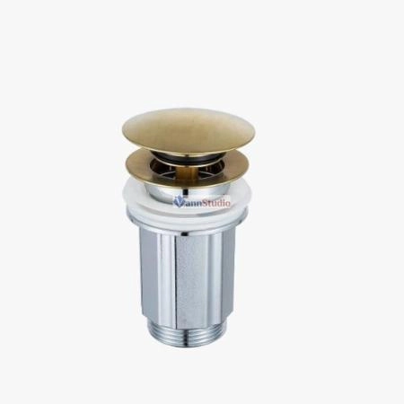 Донный клапан Frap F67 автомат сатин золотой