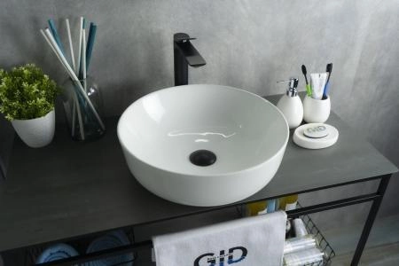 Раковина Gid D1315 42x42 на столешницу белая