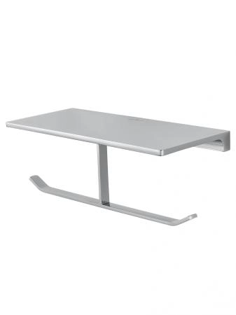 Двойной держатель для туалетной бумаги с полкой WONZON & WOGHAND ECLIPSE, Хром (WW-9156)