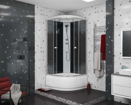 Душевая кабина Niagara Eco NG-7508-14 (900х900х2150) высокий поддон(40см) стекло МОЗАИКА