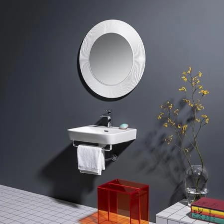 Laufen Kartell Зеркало круглое d=78см, настенное, без подсветки, цвет: серебряный