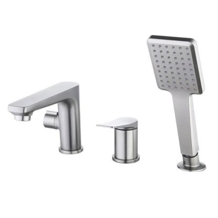 Смеситель Lemark Bronx LM3745GM на борт ванны , графит