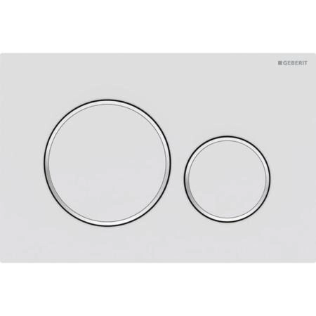 Geberit Sigma20 Клавиша для двойного смыва, круглая, цвет: белый матовый/хром