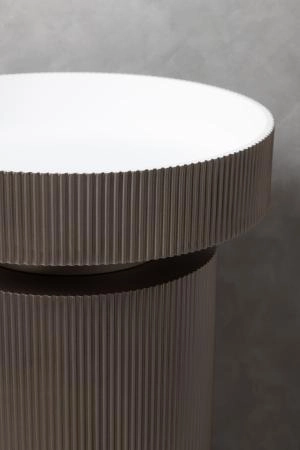 Раковина накладная Boheme рифленая SOLE Corian 400*130 DELMAR 801-R-D