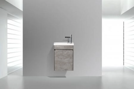Тумба под раковину Belbagno PIETRA MINI Stucco Cemento Левостороннее подвесная PIETRA MINI-400-1A-SO-SCM-L