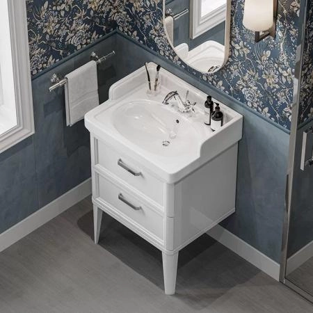 Раковина Kerama Marazzi POMPEI ПОМПЕИ PO.wb.60 подвесная/мебельная 60, белая глянцевая