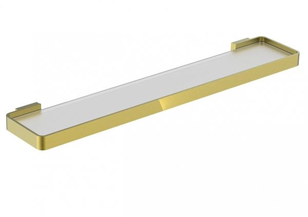 Стеклянная полка для ванной WONZON & WOGHAND LOTTE, Брашированное золото (WW-8327A-BG)