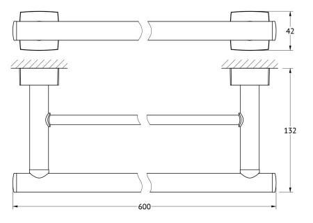 Полотенцедержатель FBS Esperado ESP 037 двойная 60 cm хром