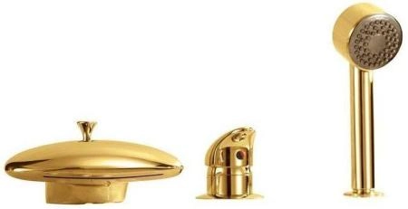 Смеситель на борт акриловой ванны Boheme Niagara золото 398