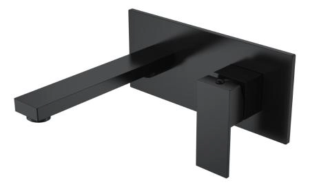 Смеситель для умывальника Boheme из стены Qubic Matt Black 475-B